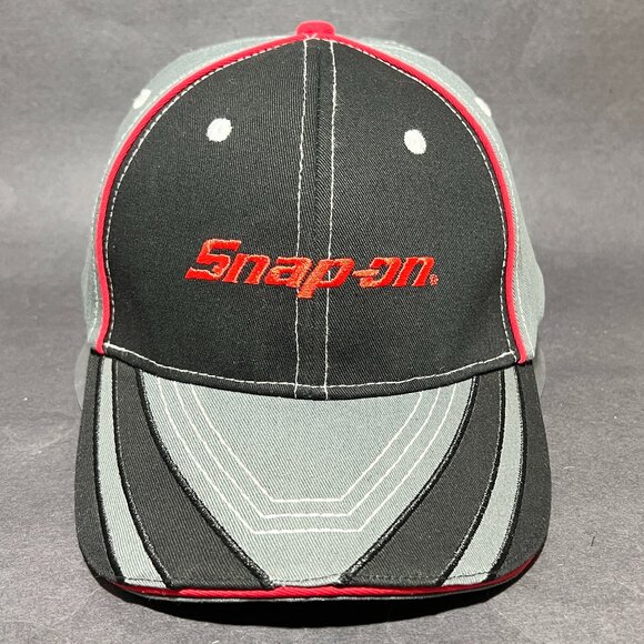 Snap On Tools Strap Back Cap Hat Wild Impact Black Advertising Dad Logo Mens - Picture 1 of 13